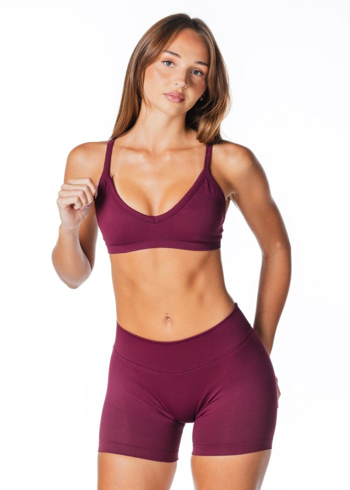 Dynamic 'Kayla' Crop - Mulberry - Kikiva Collection