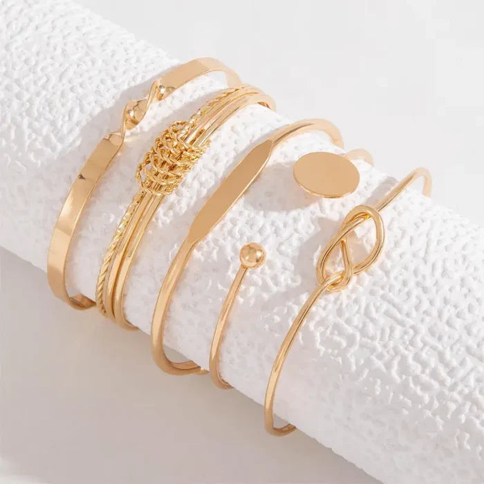 Elegance Knot Bracelet Set | Gold