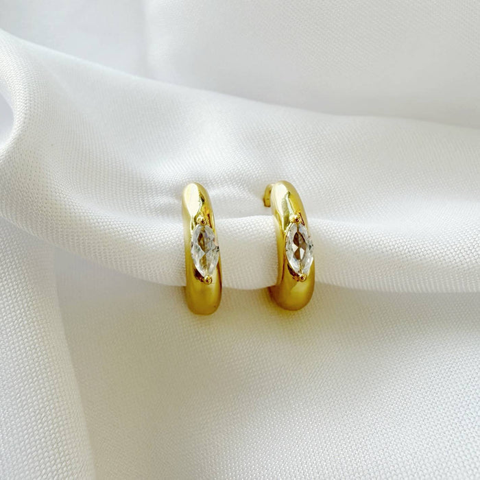Eliza Gold Filled Hoops Earrings
