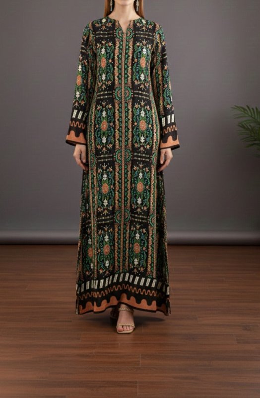 🌿 Emerald Heirloom Kaftan