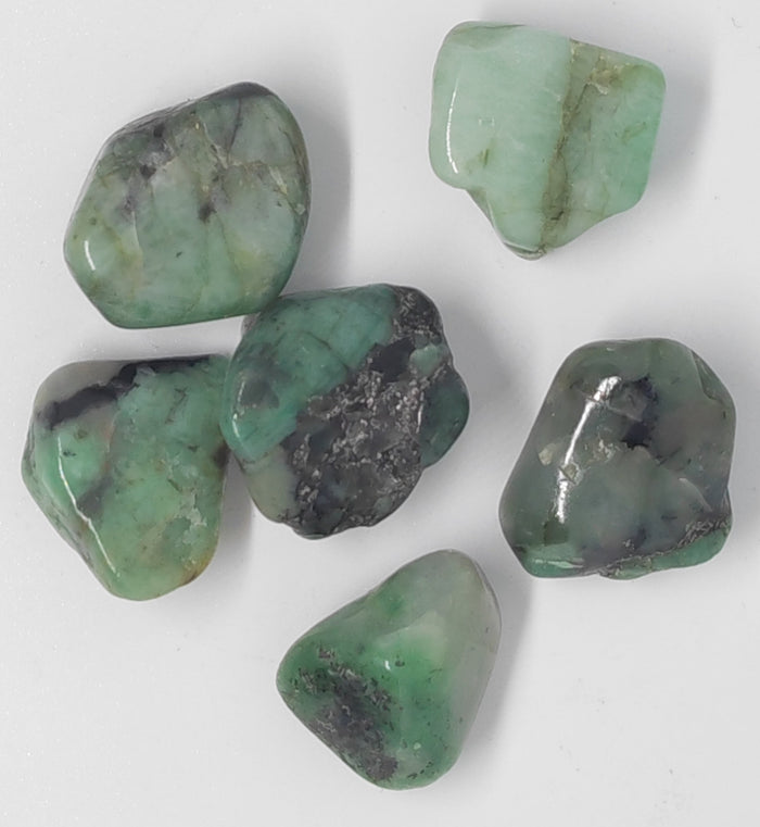 tumbled emeralds A Grade