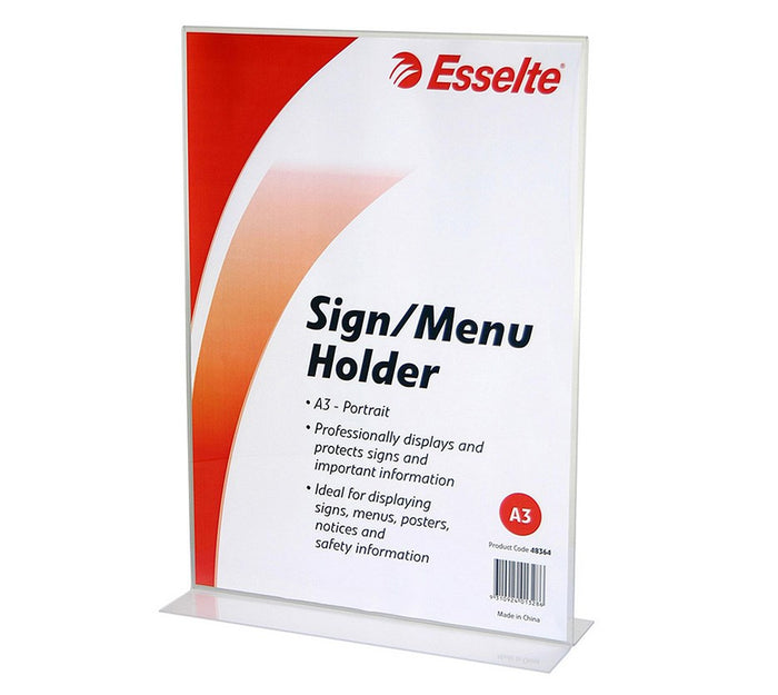 Esselte A3 Portrait Double Sided Sign Holder