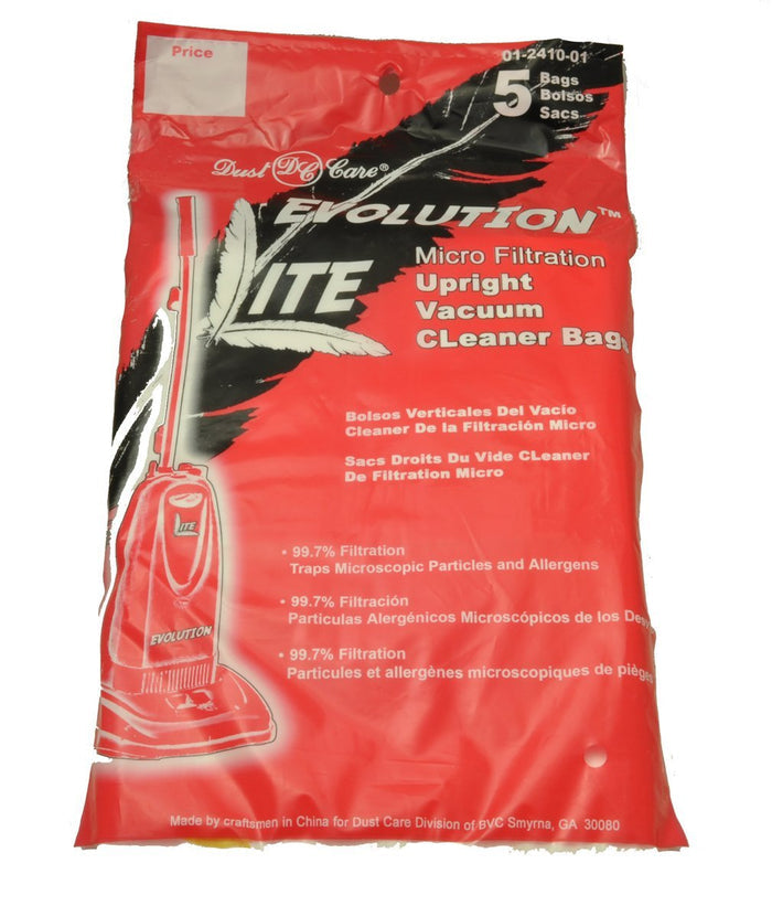 5Pk, Evolution Lite Dcc-658 Upright, Paper Bags, Part 01-2410-01