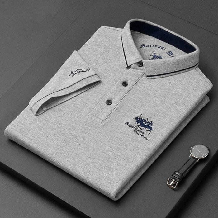 Evren - Polo homme brodé en polyester respirant