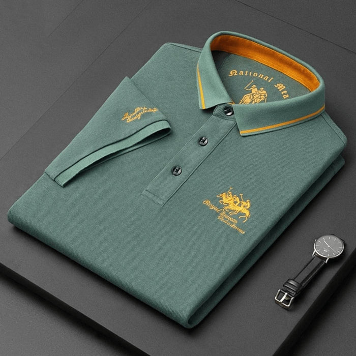 Evren - Polo homme brodé en polyester respirant