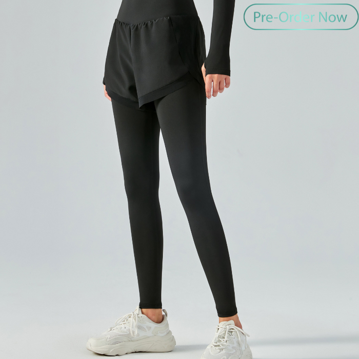 Fake Two-Piece Yoga Pants for Women