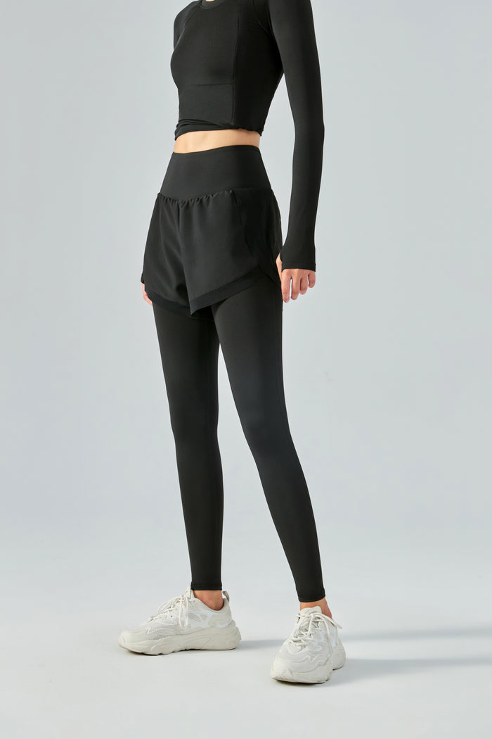 Fake Two-Piece Yoga Pants for Women