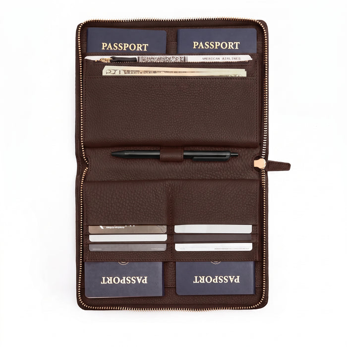Family Passport Holder Umber