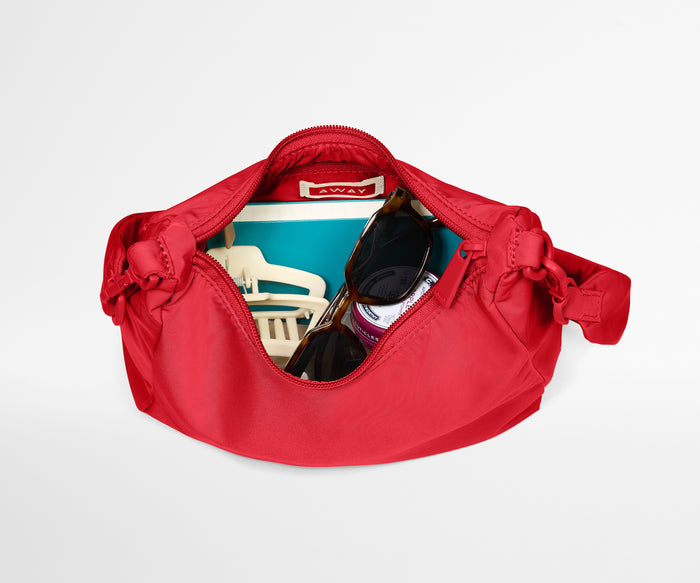 Featherlight Duo Crossbody in Cherry Red