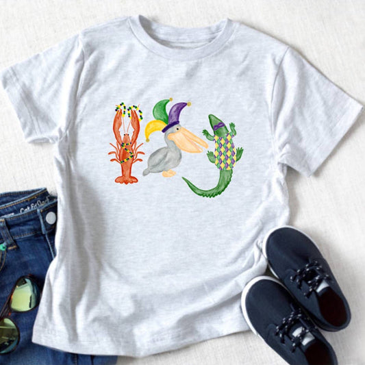 *FINAL SALE* Mardi Gras Animals Kid's Tee, Youth M