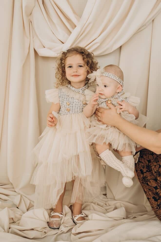 Fira Tweed and Tulle Romper - Petite Maison Kids
