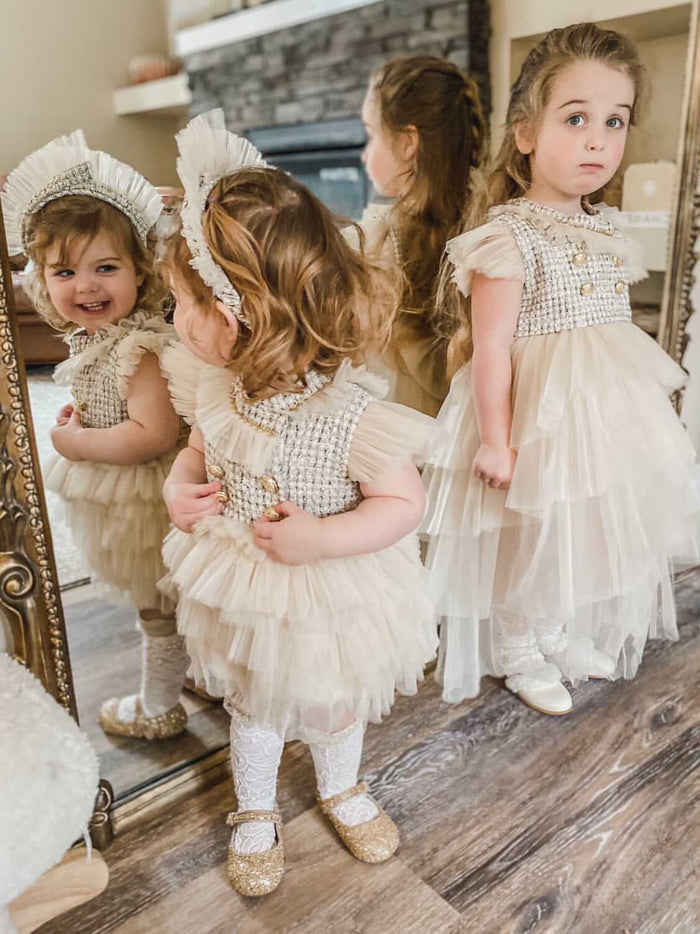 Fira Tweed Romper - Petite Maison Kids