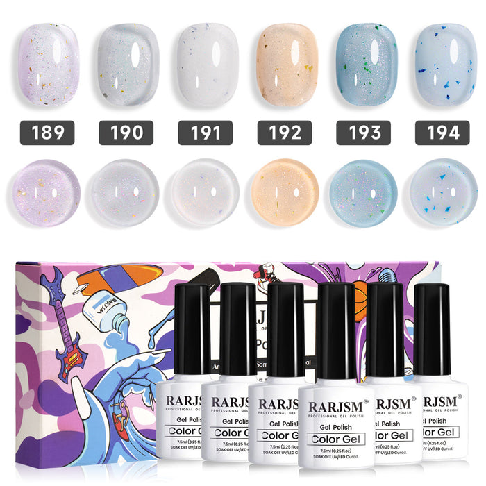 Flash Sale Pastel Lovette Spring Glitter Gel Polish Set 6 Colors 7.5ml - 50% OFF Clearance