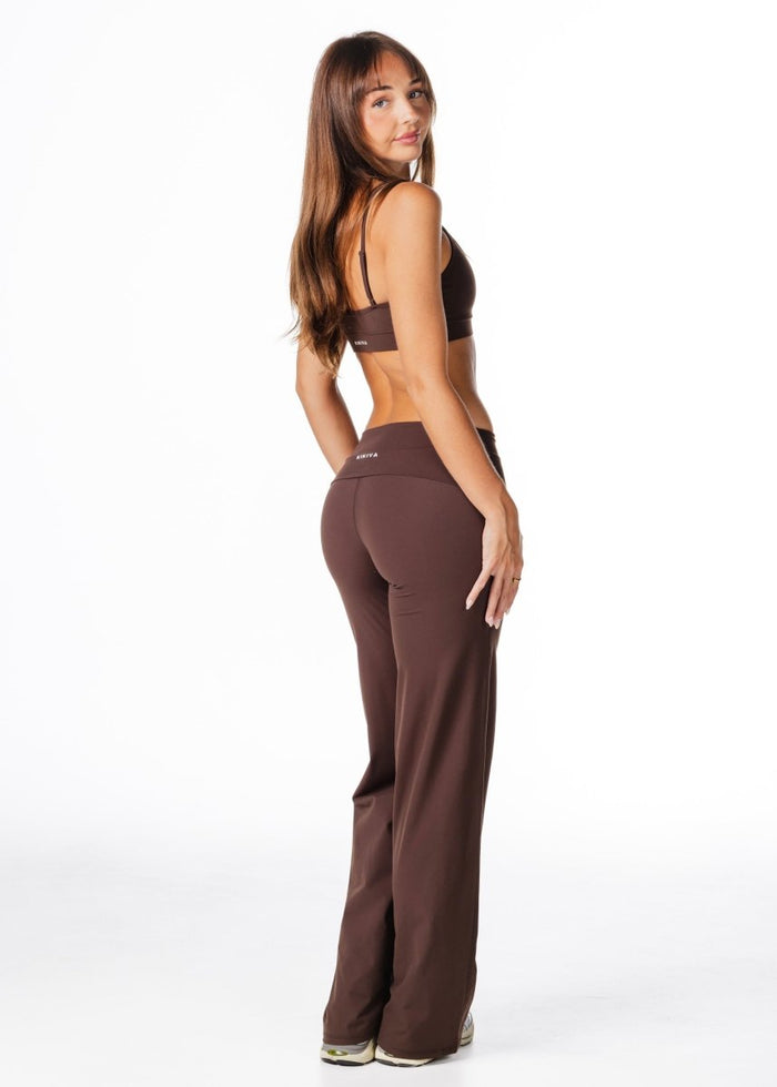 Fold Over 'Flow' Flares - Dark Choc - Kikiva Collection