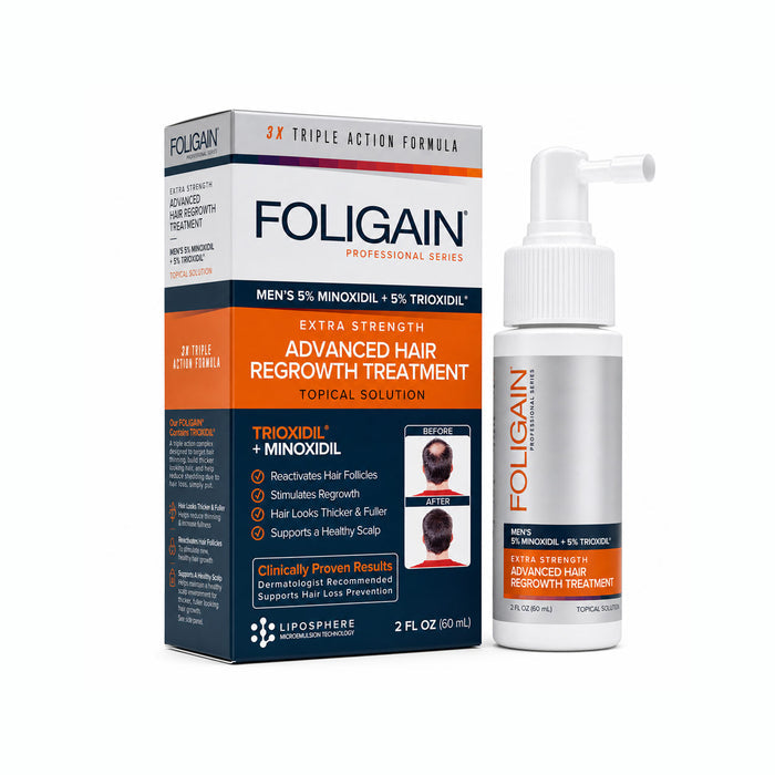 FOLIGAIN® Advanced Hair Regrowth For Men 5% Minoxidil + 5% TRIOXIDIL® - FOLIGAIN