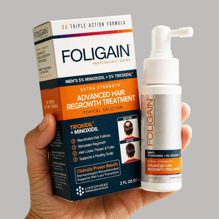FOLIGAIN® Advanced Hair Regrowth For Men 5% Minoxidil + 5% TRIOXIDIL® - FOLIGAIN