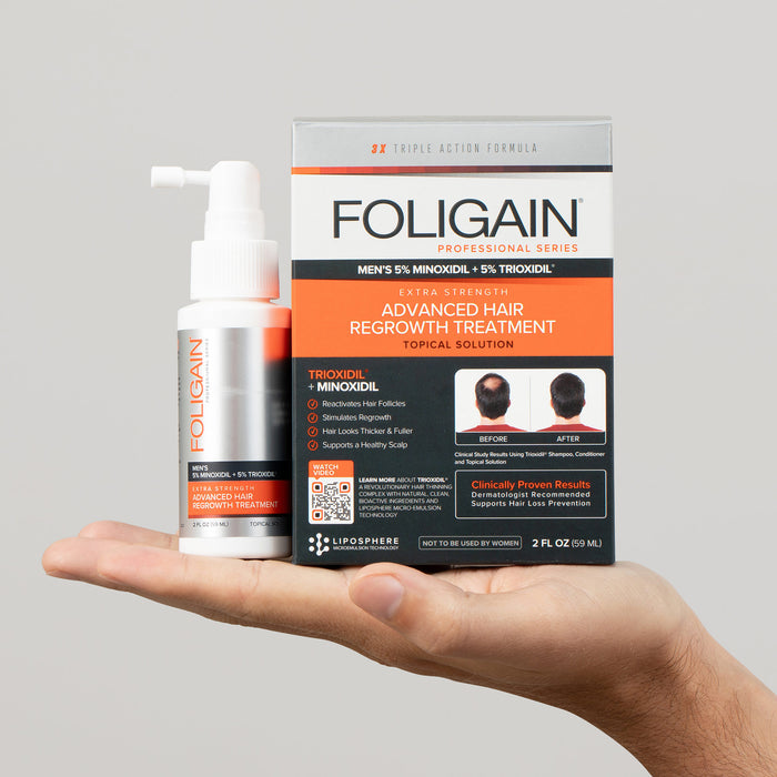 FOLIGAIN® Advanced Hair Regrowth For Men 5% Minoxidil + 5% TRIOXIDIL® - FOLIGAIN