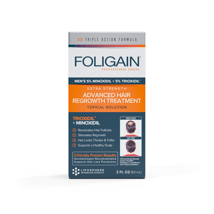 FOLIGAIN Advanced Hair Regrowth For Men 5% Minoxidil + 5% TRIOXIDIL® - FOLIGAIN