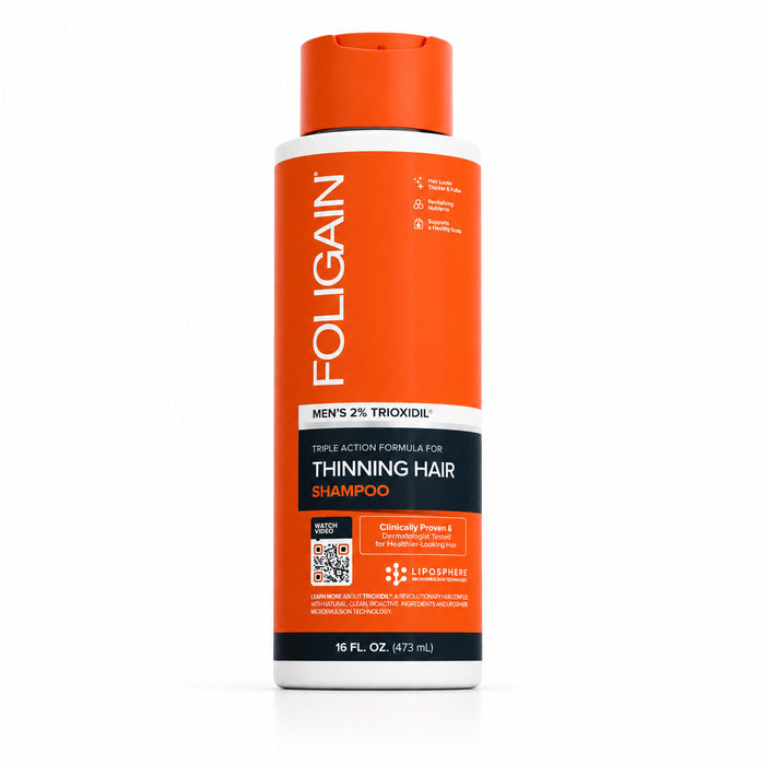 FOLIGAIN® Triple Action Shampoo For Thinning Hair For Men with 2% TRIOXIDIL® 473ml - FOLIGAIN