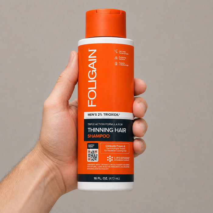 FOLIGAIN® Triple Action Shampoo For Thinning Hair For Men with 2% TRIOXIDIL® 473ml - FOLIGAIN
