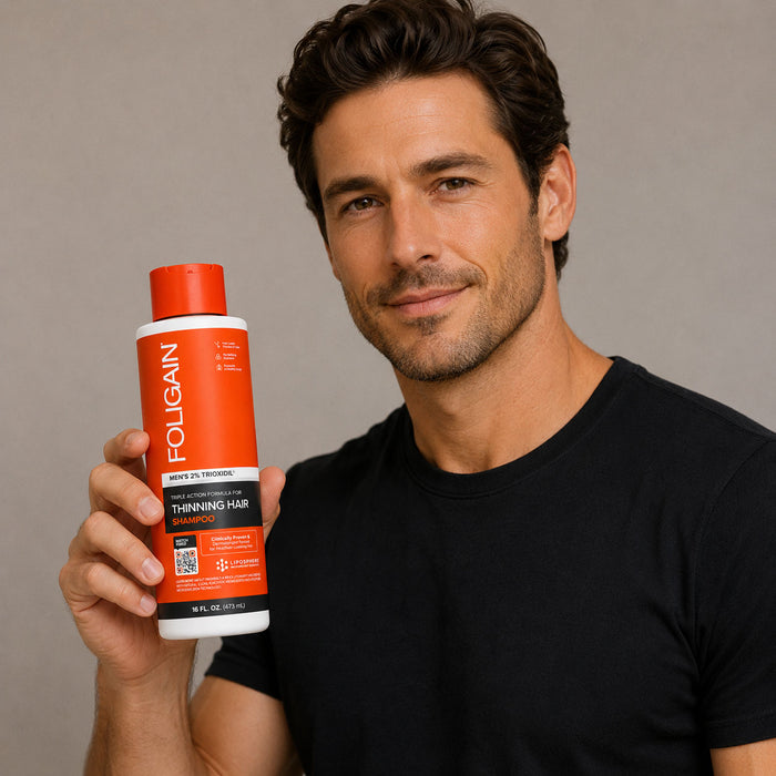 FOLIGAIN® Triple Action Shampoo For Thinning Hair For Men with 2% TRIOXIDIL® 473ml - FOLIGAIN