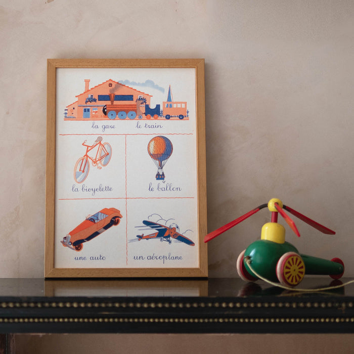French First Words Animals Fine Art Print-Unframed -11”x14” | Roomytown