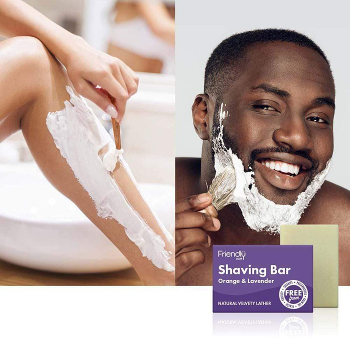 Friendly Soap - Orange & Lavender Shaving Bar Soap &Keep