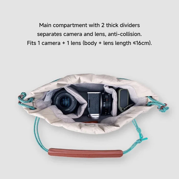 Fujifilm Camera Bag Pouch for X-T5 X-T4 X-H2 X-S20, Premium Drawstring Mirrorless Camera Case with Magnetic Pocket & Anti-Collision Protection