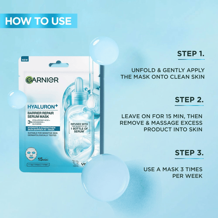 Garnier Hyaluron+ Barrier Repair Serum Mask