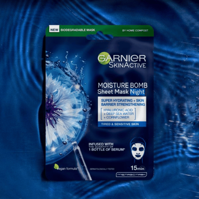 Garnier Moisture Bomb Night-Time Face Tissue Mask
