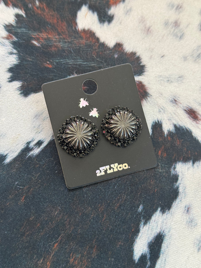 Giddy Up Concho Stud Earrings