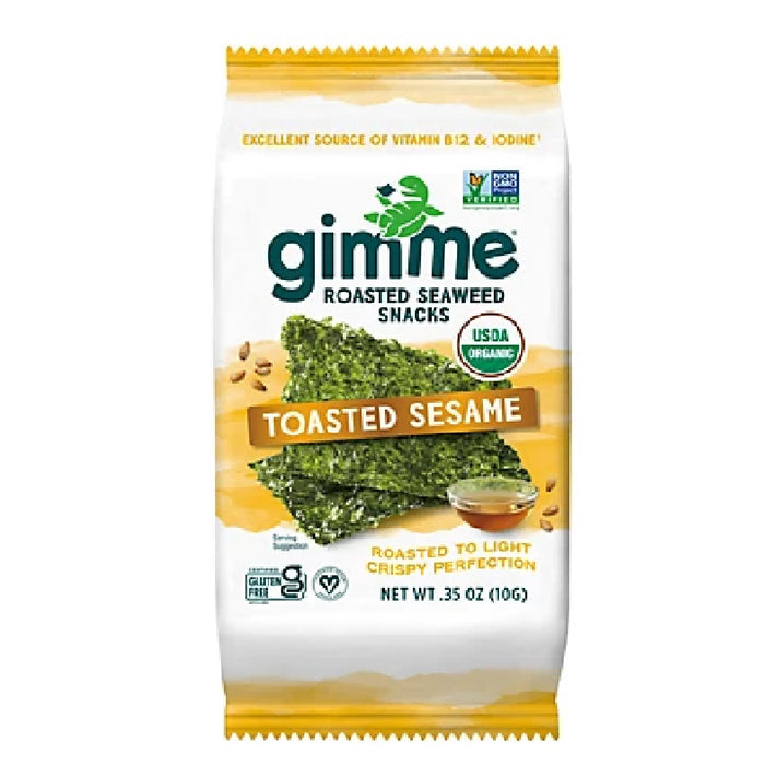 gimMe Organic Premium Roasted Toasted Sesame Seaweed 10g