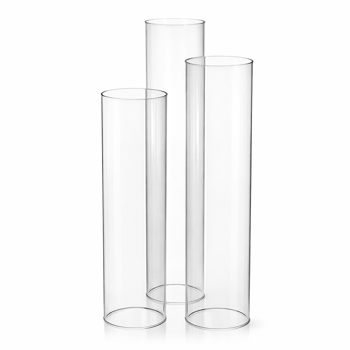 GLASS HURRICANE CHIMNEY SHADES - 2.5" × 18"
