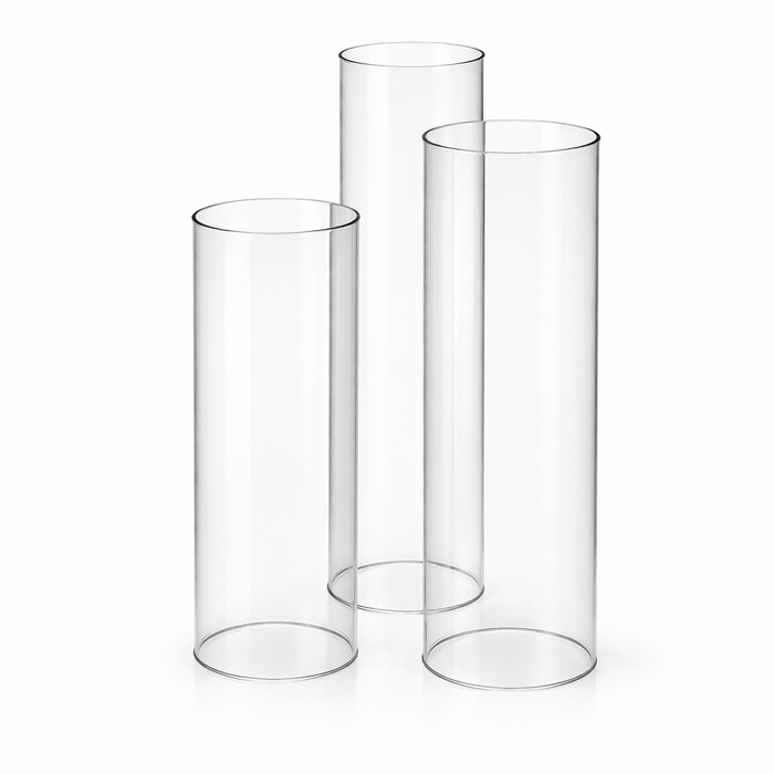 GLASS HURRICANE CHIMNEY SHADES - 3.5" × 18"