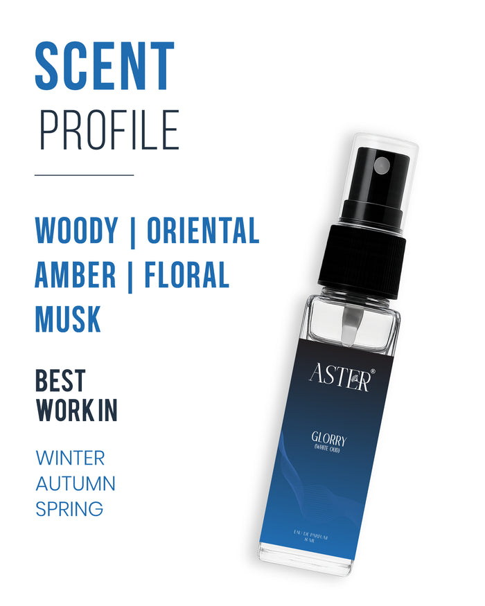 White Oud Glory EDP perfume bottle, 8ml
