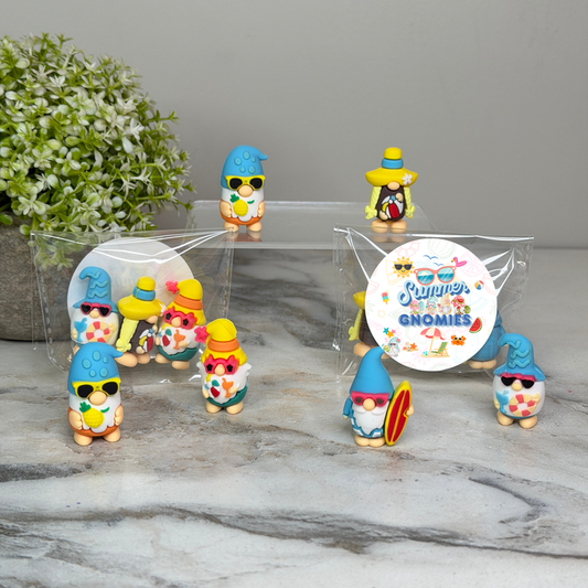 Gnome Figurines  - Summer Assortment (3 pack) - 20% off Sticker