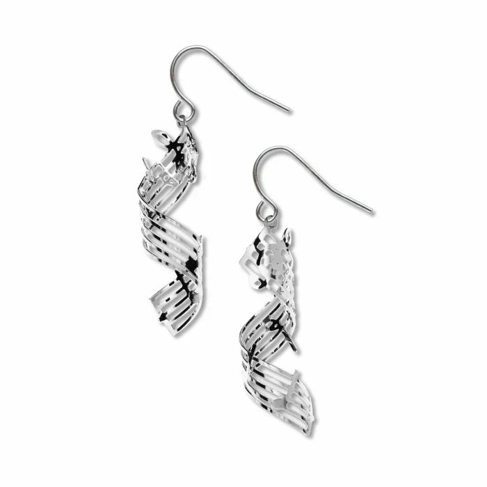 God Bless America Musical Note Earrings