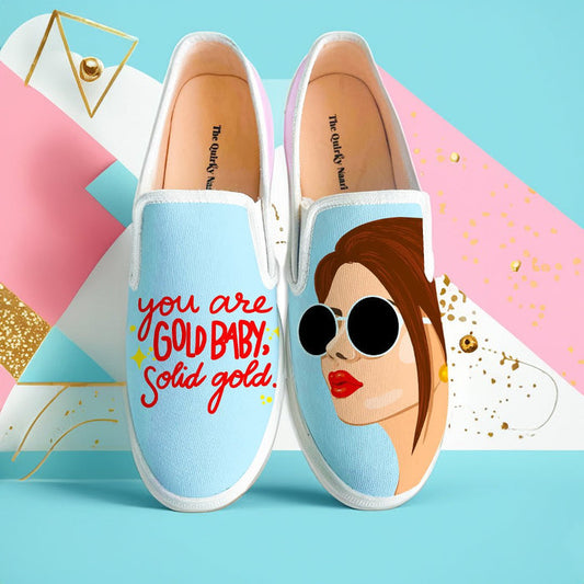 Golden Girl Slipons - The Quirky Naari
