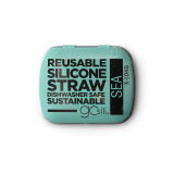GoSili Silicone Straw with Travel Tin - Extra Long