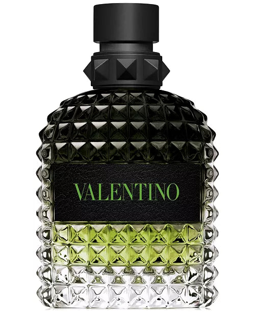 Valentino Uomo Green Stravaganza Born in Roma EDT 3.4 fl oz - men's cologne bottle