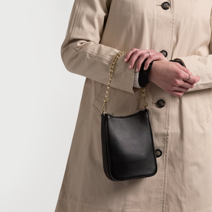 Greta Chain Vertical Sling Black Onyx