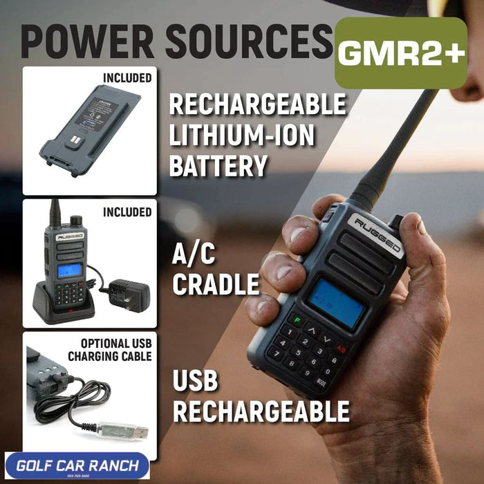 Handheld Rugged GMR2 PLUS GMRS with FREE Long Range Antenna Handheld Radio