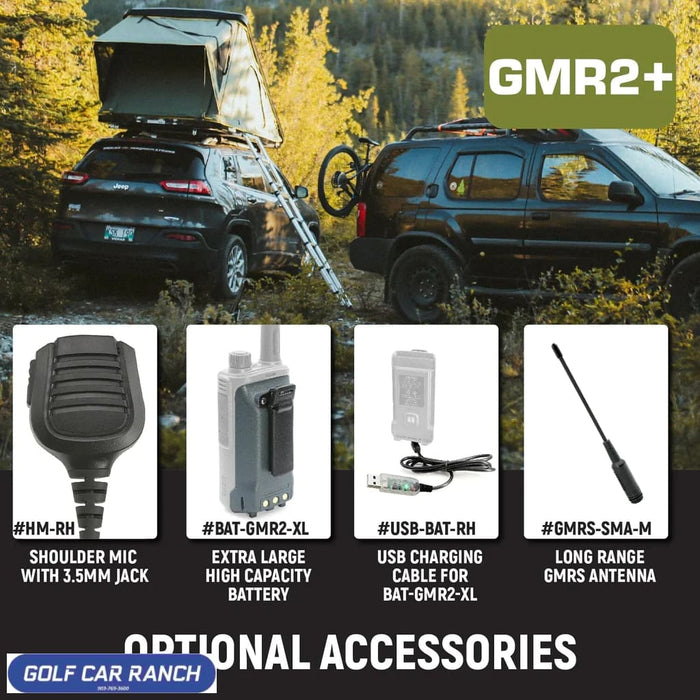 Handheld Rugged GMR2 PLUS GMRS with FREE Long Range Antenna Handheld Radio