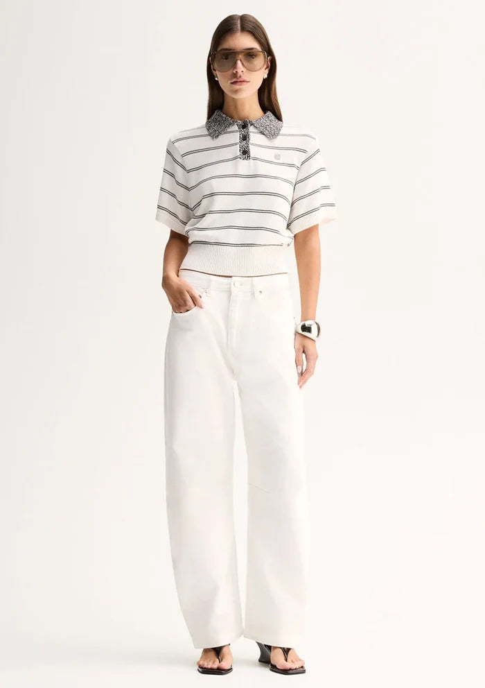 HARLEY KNIT TEE in White by Elka Collective