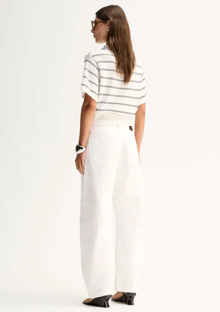 HARLEY KNIT TEE in White by Elka Collective