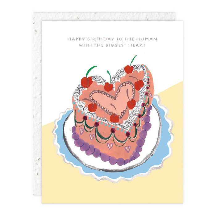 Heart Shaped Cake Birthday Card | Seedlings
