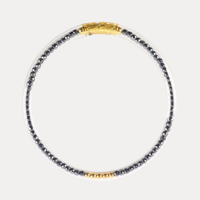 Hematite Luxe All Weather Bangle®(AWB®) - Serenity Prayer | Bangle Bracelets for Women | BuDhaGirl