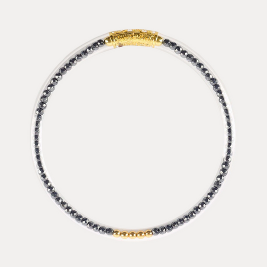 Hematite Luxe All Weather Bangle®(AWB®) - Serenity Prayer | Bangle Bracelets for Women | BuDhaGirl