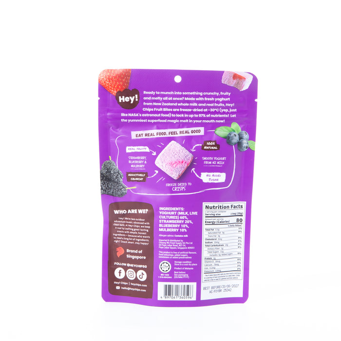 Hey! Chips Freeze-Dried Mixed Berry Fruit Bites 20g