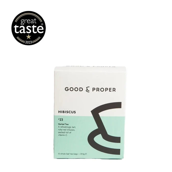 GOOD & PROPER TEA Hibiscus Caffeine - free Herbal Tea - 15bags - Waha Lifestyle - Kuwait